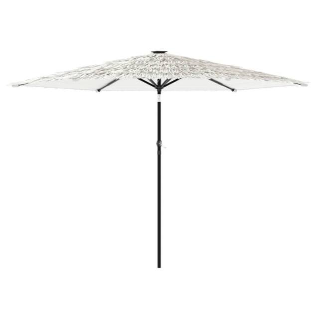 Berkfield Home Garden Parasol with Steel Pole White 288x288x225 cm - Size: 288 x 288 x 225 cm - image 1