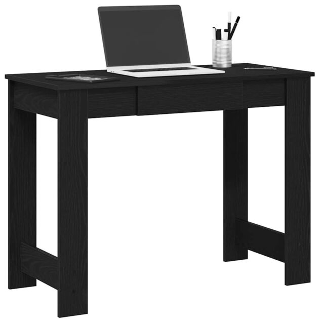Berkfield Home Desk Black 100x45x75 cm Engineered Wood - Size: 100 x 45 x 75 cm - image 1