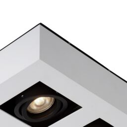 Lucide 'XIRAX' Dimmable Stylish Rotatable Indoor Ceiling Spotlight GU10 in White - thumbnail 4