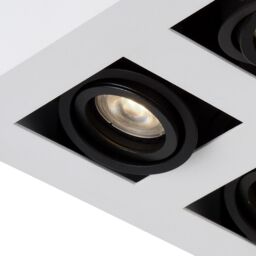 Lucide 'XIRAX' Dimmable Stylish Rotatable Indoor Ceiling Spotlight GU10 in White - thumbnail 5
