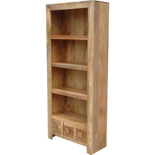Jaipur Furniture Ltd Large Bookcase - Mango Wood - L30 x W75 x H175 cm - Light Finish in Brown - image 1