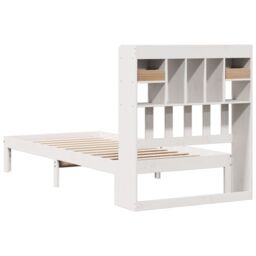 Berkfield Home Bookcase Bed without Mattress White 75x190cm Solid Wood Pine - Size: 75x190 cm - thumbnail 6