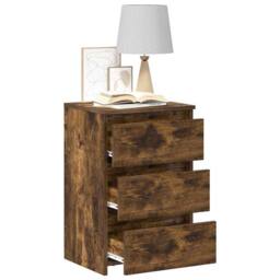 Berkfield Home Decorative Bed Cabinets 2 pcs Smoked Oak 40x35x62.5 cm Engineered Wood in Brown - thumbnail 1