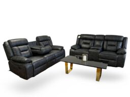 Furniture 786 Nova Electric Recliner 3+2 Seater Sofa Set - Grey - USB - Cupholder - thumbnail 2