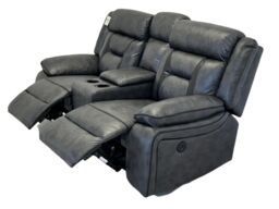 Furniture 786 Nova Electric Recliner 3+2 Seater Sofa Set - Grey - USB - Cupholder - thumbnail 7