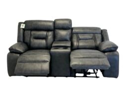 Furniture 786 Nova Electric Recliner 3+2 Seater Sofa Set - Grey - USB - Cupholder - thumbnail 4