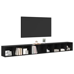 Berkfield Home TV Cabinet 3 pcs Black oak 37 x 35 x 107.5 cm Engineered wood - thumbnail 3