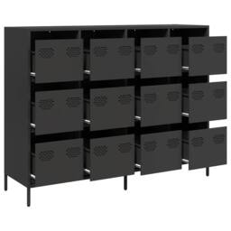 Berkfield Home Sideboard Black 135x39x103.5 cm Cold-rolled Steel - thumbnail 4