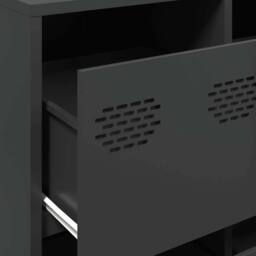 Berkfield Home Sideboard Black 135x39x103.5 cm Cold-rolled Steel - thumbnail 9