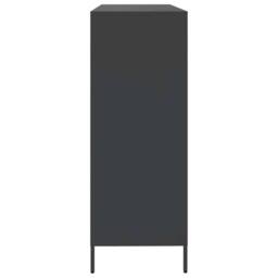 Berkfield Home Sideboard Black 135x39x103.5 cm Cold-rolled Steel - thumbnail 6