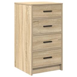 Berkfield Home 3-Piece Dressing Table Set with LED in Sonoma Oak Engineered Wood in Brown - thumbnail 6