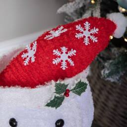 Samuel Alexander 70cm Set of 3 Light up Foldable Cloth Snowmen with 130 White LEDs - thumbnail 5