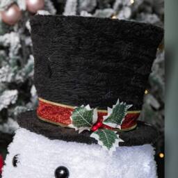 Samuel Alexander 70cm Set of 3 Light up Foldable Cloth Snowmen with 130 White LEDs - thumbnail 6