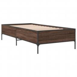 Berkfield Home Durable Bed Frame without Mattress Brown Oak 90x200 cm - thumbnail 6