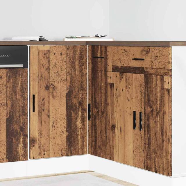 Berkfield Home Sink Base Cabinet Old Wood Engineered Wood in Brown - image 1