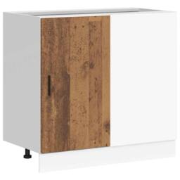 Berkfield Home Sink Base Cabinet Old Wood Engineered Wood in Brown - thumbnail 2