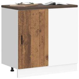 Berkfield Home Sink Base Cabinet Old Wood Engineered Wood in Brown - thumbnail 3
