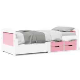 Berkfield Home Day Bed with 5 Drawers without Mattress IRUN White&Pink 90x200 cm in White - thumbnail 2