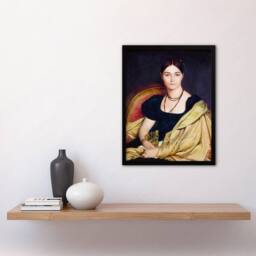 Artery8 J A D Ingres Portrait of Madame Duvaucey Framed Wall Art Print - Size: A4 - thumbnail 4