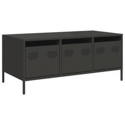 Berkfield Home Coffee Table Black 101.5x50x43.5 cm Cold-rolled Steel