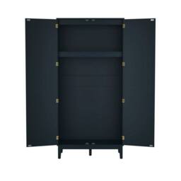 Lemon Pavilion Furniture Bordeaux 2 Door Wardrobe - L55.52 x W85 x H180.5 cm - Berlin Blue/Oak in Blue - Size: 1 Pack - thumbnail 3