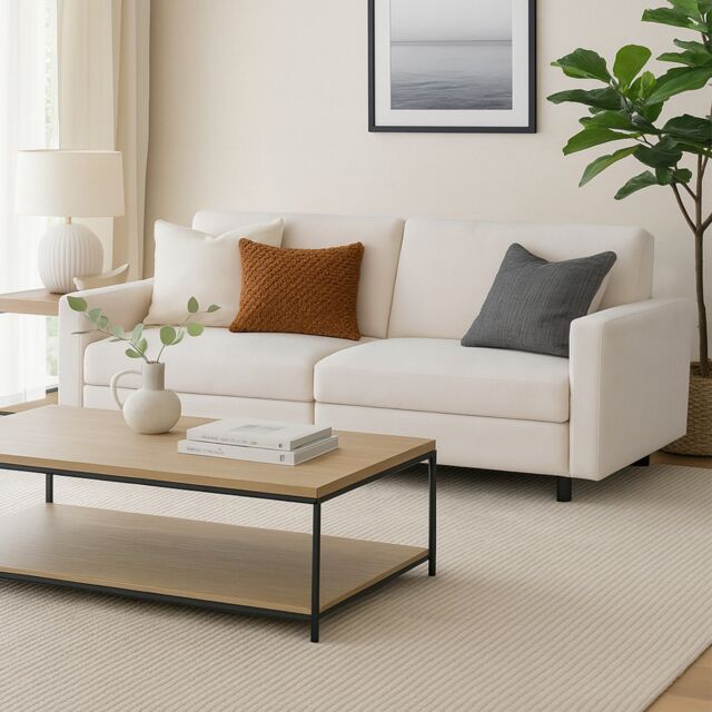 Aspire Vault Sofa Bed with Dual Storage in Natural - Size: 3 Seater - image 1