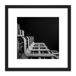 Artery8 Warby ShellHaus Berlin Germany Architecture Photo 8X8 Inch Square Wooden Framed Wall Art Print Picture with Mount in Black - thumbnail 1