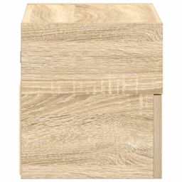 Berkfield Home Wall-mounted Bedside Cabinet Sonoma Oak 45x26x28.5 cm in Brown - thumbnail 6