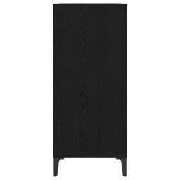 Berkfield Home Record Cabinet Black Oak 84, 5x38x89 cm Engineered Wood - Size: 5 x 38 x 89 cm - thumbnail 5