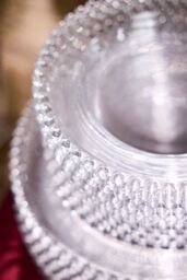 Dibor 30 Piece Bella Perle Dinner Plate, Side Plate & Bowl Glassware Dinner Set in Clear - Size: 30 Pack - thumbnail 3