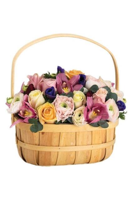 KDMD Loving Embrace Oval Basket Brown - image 1