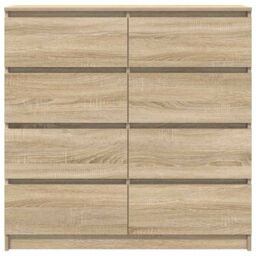 Berkfield Home Sideboard Sonoma Oak 100x35x99 cm Engineered Wood in Brown - Size: 100 x 35 x 99 cm - thumbnail 6