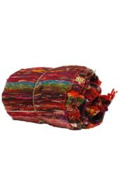KDMD Red Luxury Rag Rug 150x90cm - Cozy, Vibrant Home Decor - Size: Medium - thumbnail 5