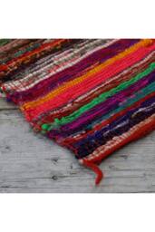 KDMD Red Luxury Rag Rug 150x90cm - Cozy, Vibrant Home Decor - Size: Medium - thumbnail 3