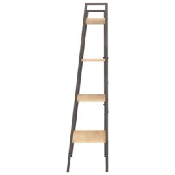 Berkfield Home 4-Tier Standing Shelf Light Brown & Black 56x35x140 cm - Size: 56 x 35 x 140 cm - thumbnail 4