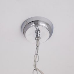 First Choice Lighting Polished Chrome 3 Light Lantern Style Pendant in Silver - thumbnail 5