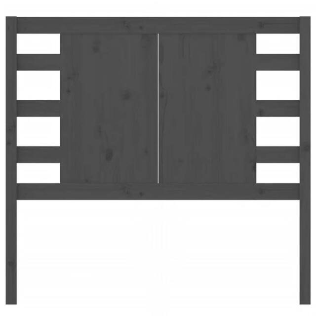 Berkfield Home Headboard Grey 96x4x100 cm Solid Wood Pine - Size: 96 x 4 x 100 cm - image 1