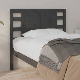 Berkfield Home Headboard Grey 96x4x100 cm Solid Wood Pine - Size: 96 x 4 x 100 cm - thumbnail 4