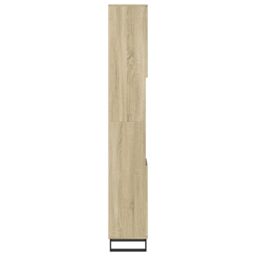 Berkfield Home Bathroom Cabinet Sonoma Oak 30x30x190cm Engineered Wood in Brown - Size: 30 x 30 x 190 cm - thumbnail 5