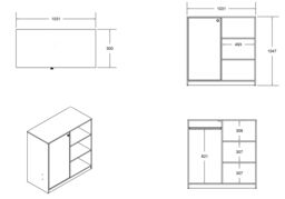 Flair Wizard Mid High Sleeper Workstation in Grey - Size: Single - thumbnail 5