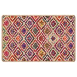Berkfield Home Rug Washable Multicolour 190x300 cm Anti Slip - Size: 100 cm diameter - thumbnail 2