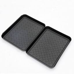 SPETLEK 3 Multi Purpose Plastic Shoe Tray Wellies Boots in Black - Size: Large - thumbnail 3