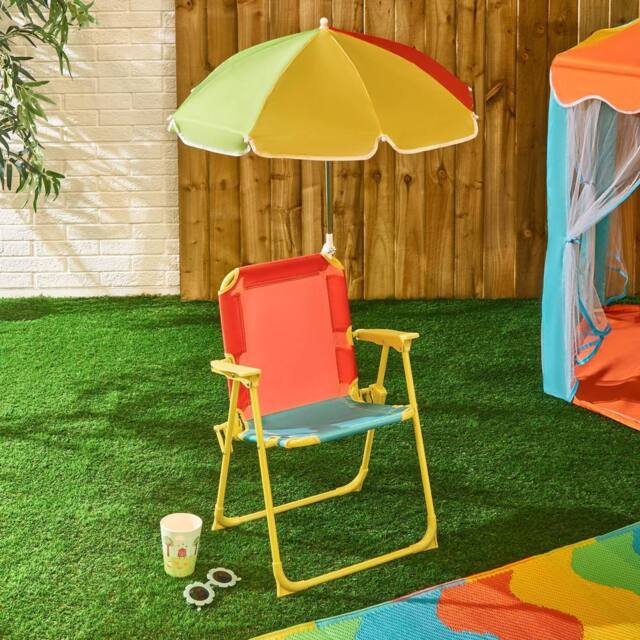 OHS Kids Camping Chair Parasol Set Picnic Outdoor Folding Seat - image 1