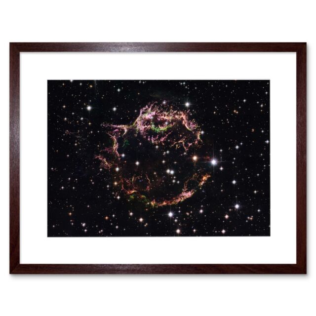 Artery8 Wall Art Print Hubble Space Astronomy Supernova Remnant Cassiopeia March 2004 Composite Structure Star Fragments Youngest Stellar Explosion - image 1