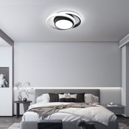 Pheashine Modern Round Ceiling Light, 36W, Black+White, 3000K/6500K, 27cm, Indoor in Black - thumbnail 6