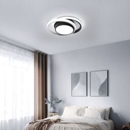 Pheashine Modern Round Ceiling Light, 36W, Black+White, 3000K/6500K, 27cm, Indoor in Black - thumbnail 5
