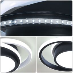 Pheashine Modern Round Ceiling Light, 36W, Black+White, 3000K/6500K, 27cm, Indoor in Black - thumbnail 8