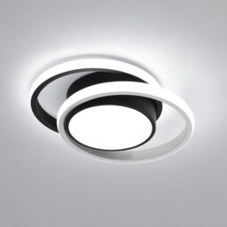 Pheashine Modern Round Ceiling Light, 36W, Black+White, 3000K/6500K, 27cm, Indoor in Black - thumbnail 2