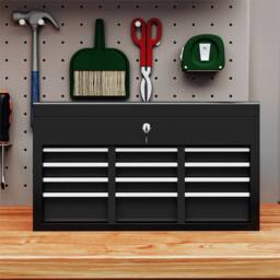 Kelvenix Black-6 Drawer Tool Chest, Lockable Metal Tool Box in Black - Size: 500mm - thumbnail 4