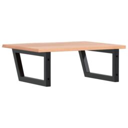 Berkfield Home Basin Shelf Wall Mounted Steel & Solid Wood Oak in Brown - thumbnail 6